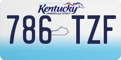 KY license plate 786TZF