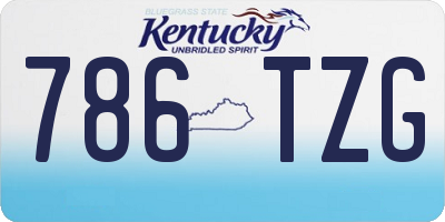 KY license plate 786TZG