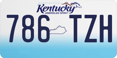 KY license plate 786TZH