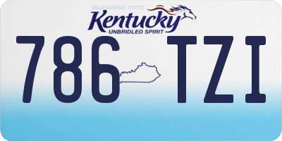 KY license plate 786TZI