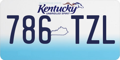 KY license plate 786TZL