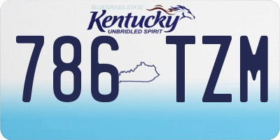 KY license plate 786TZM