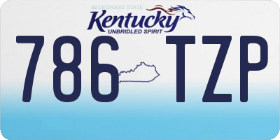 KY license plate 786TZP