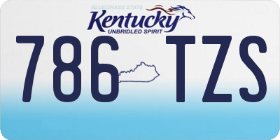 KY license plate 786TZS