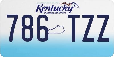 KY license plate 786TZZ