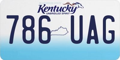 KY license plate 786UAG