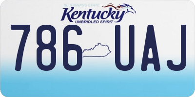 KY license plate 786UAJ