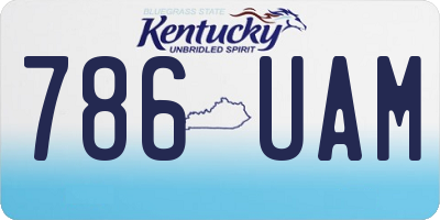 KY license plate 786UAM