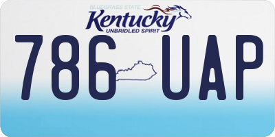 KY license plate 786UAP
