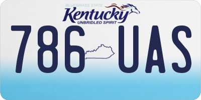 KY license plate 786UAS