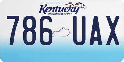 KY license plate 786UAX