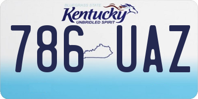 KY license plate 786UAZ