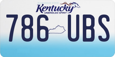 KY license plate 786UBS