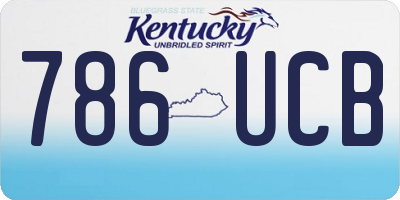 KY license plate 786UCB