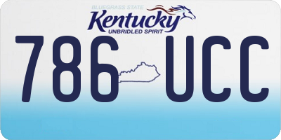 KY license plate 786UCC