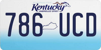 KY license plate 786UCD