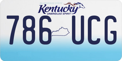 KY license plate 786UCG