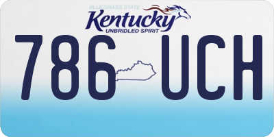 KY license plate 786UCH