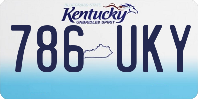 KY license plate 786UKY