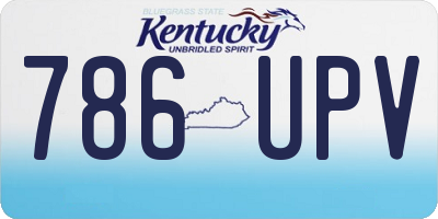 KY license plate 786UPV