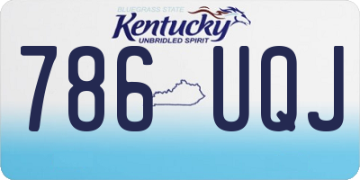 KY license plate 786UQJ