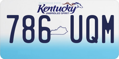KY license plate 786UQM