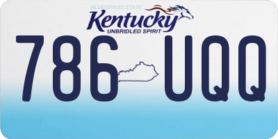 KY license plate 786UQQ