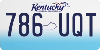 KY license plate 786UQT