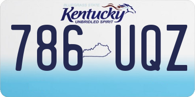 KY license plate 786UQZ