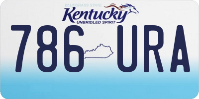 KY license plate 786URA