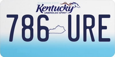 KY license plate 786URE