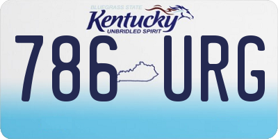 KY license plate 786URG