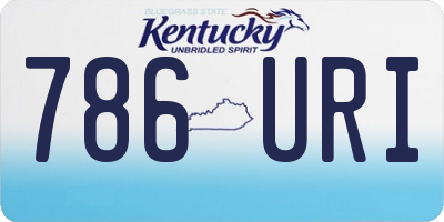 KY license plate 786URI
