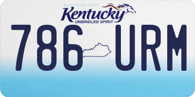 KY license plate 786URM