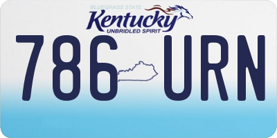 KY license plate 786URN