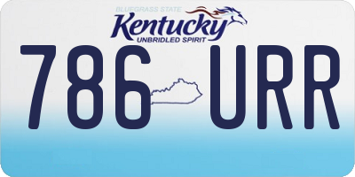 KY license plate 786URR