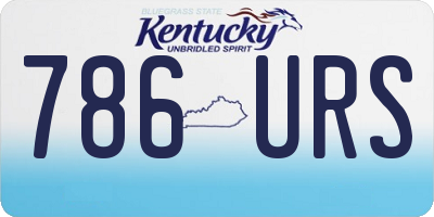KY license plate 786URS