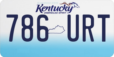 KY license plate 786URT