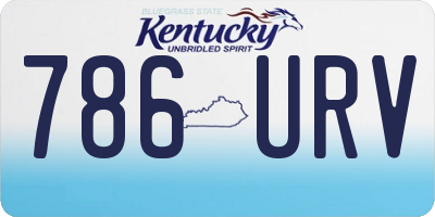 KY license plate 786URV