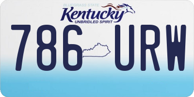 KY license plate 786URW