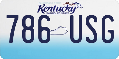 KY license plate 786USG