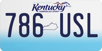 KY license plate 786USL