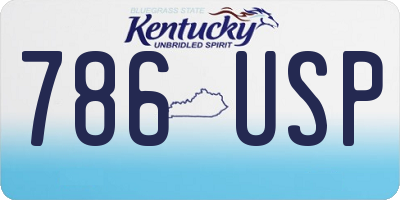KY license plate 786USP