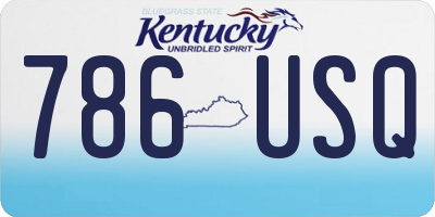 KY license plate 786USQ