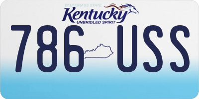 KY license plate 786USS