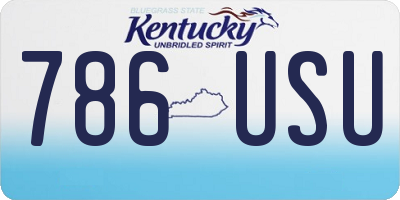 KY license plate 786USU