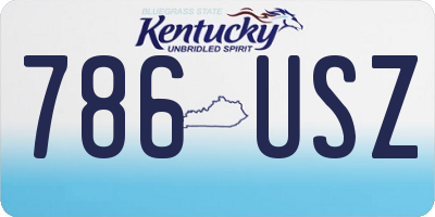 KY license plate 786USZ