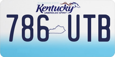 KY license plate 786UTB