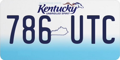 KY license plate 786UTC