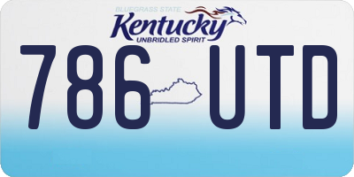 KY license plate 786UTD